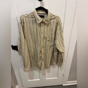 Tasso Ella 100% Cotton Stripe Dress Shirt Size XL